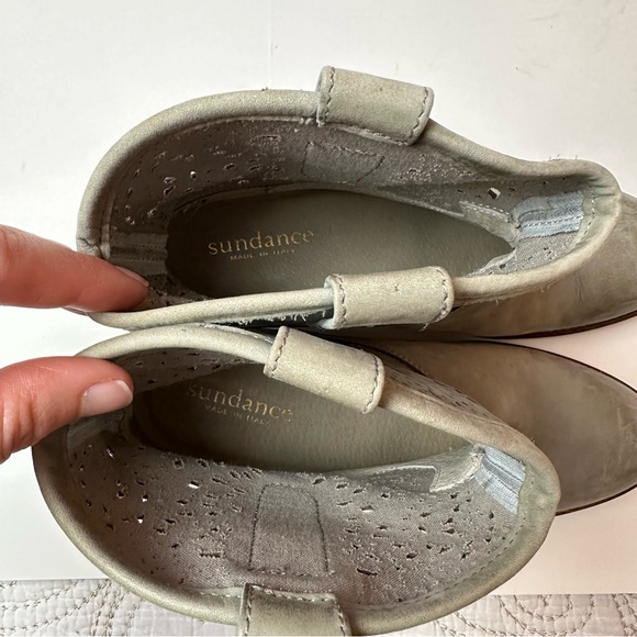 Sundance gray leather cutout western/cowboy boots - Picture 2 of 6